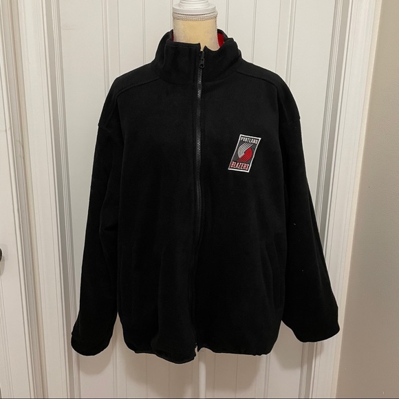 NWT VINTAGE 90s Portland Trail Blazers Reversible FLEECE Jacket Large DEADSTOCK - Picture 5 of 8